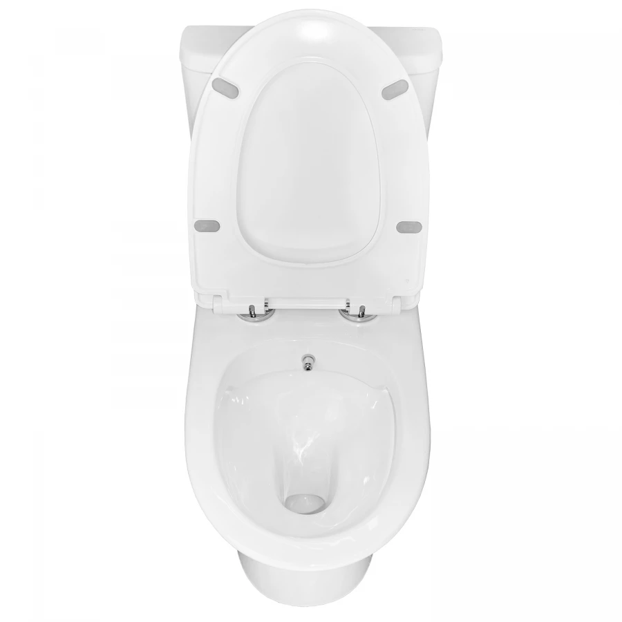 Унитаз-моноблок с функцией биде Azario Sente напольный безободковый горизонтальный слив сиденье дюропласт микролифт AZ-8614B 37.5х66.5х78.5 см