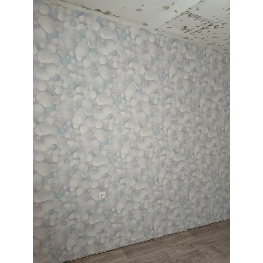 Обои флизелиновые Palitra Home Bubbles HomeColor голубые HC71650-65 1,06х10,05 м