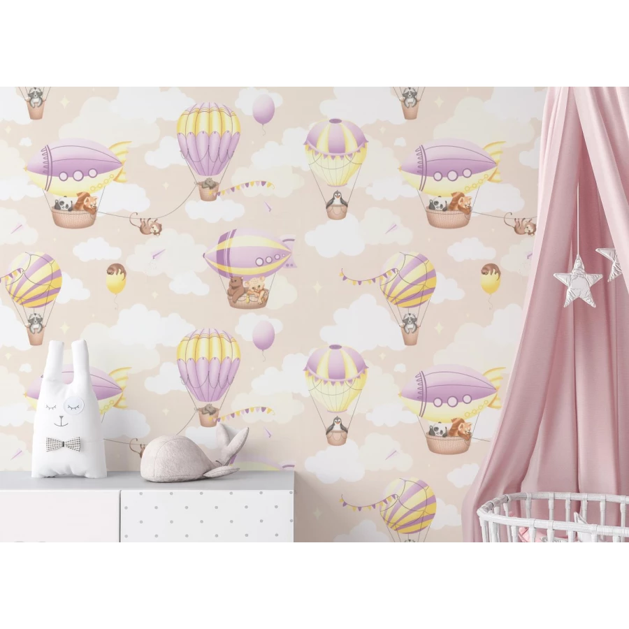 Обои флизелиновые Palitra Home Zoo Child HomeColor бежевые HC72271-21 1,06х10,05 м