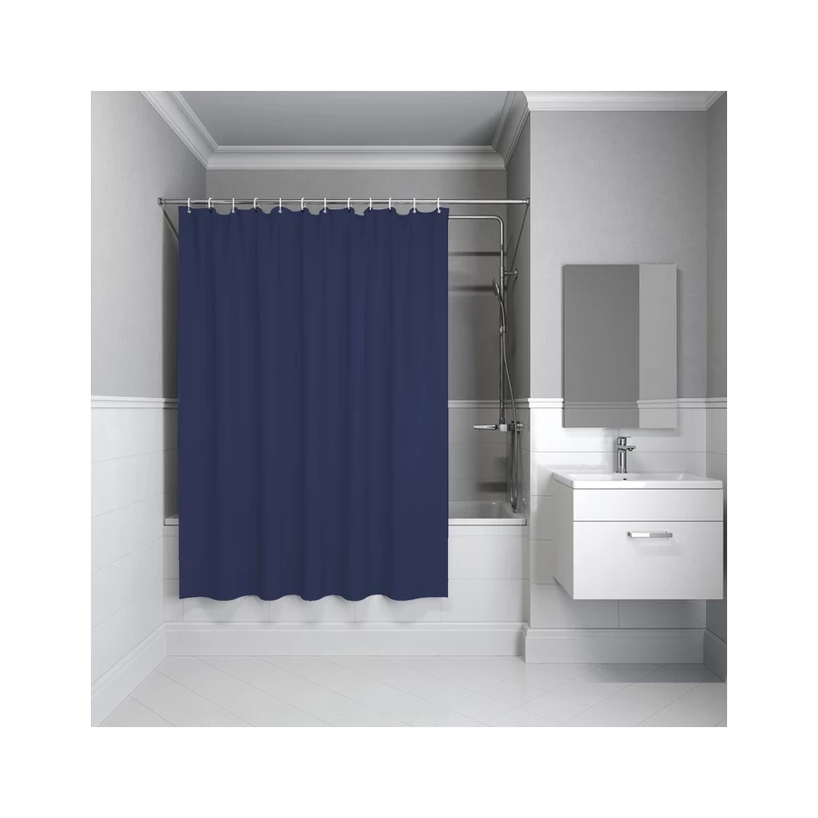 Штора Iddis для ванной темно-синий PE P05PE18i11 180x200см