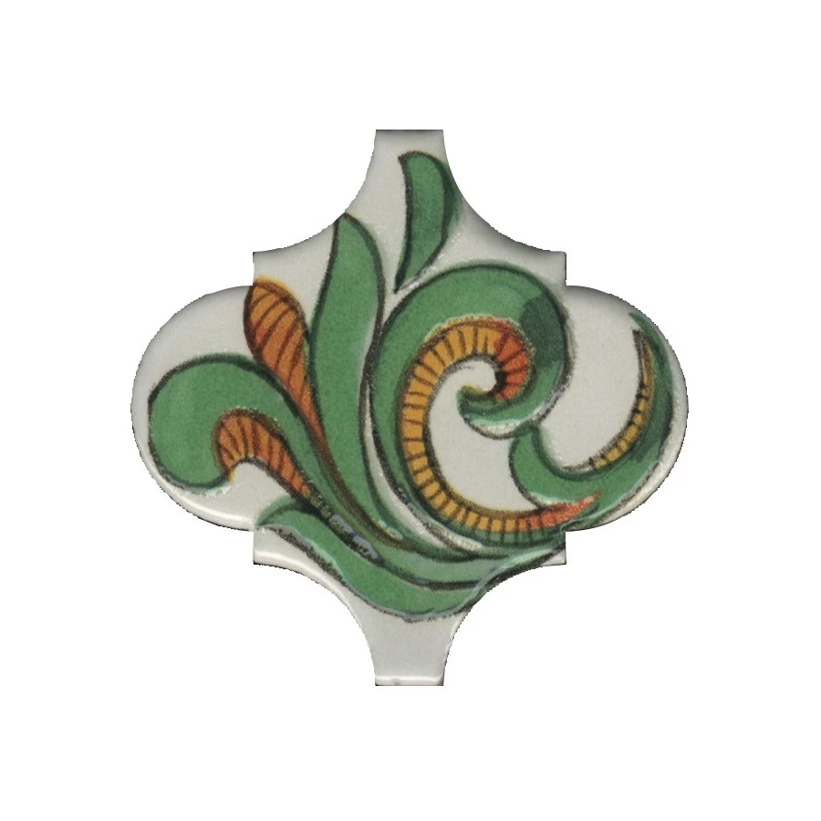 Плитка настенная Kerama Marazzi Авейру 7 Декор глянцевый зеленый VT/A315/65000 6,5х6,5 см