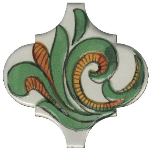 Плитка настенная Kerama Marazzi Авейру 7 Декор глянцевый зеленый VT/A315/65000 6,5х6,5 см