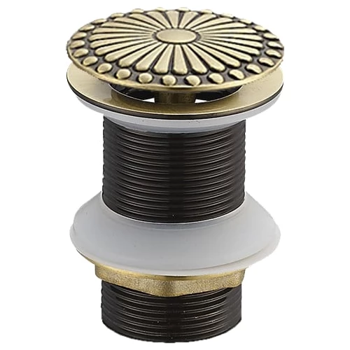 Слив без перелива для раковины Bronze de luxe Цветок 21965/1