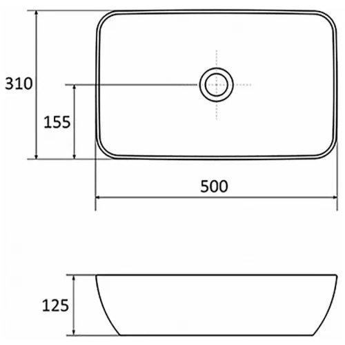 Умывальник Ravak Uni 500 R Slim керамический белый 50x31 см