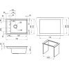 Кухонная мойка Granula Kitchen Space 7305, АРКТИК 73х51 см