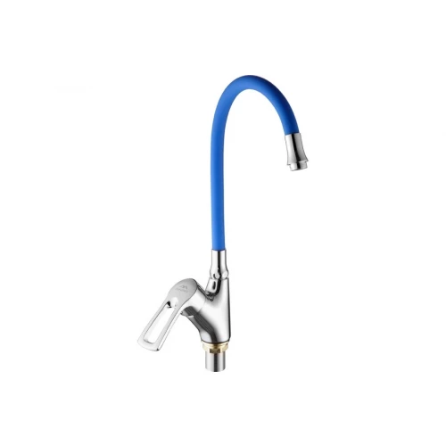 Смеситель для кухни Fashun с гибким изливом синий хром A4466+A7253