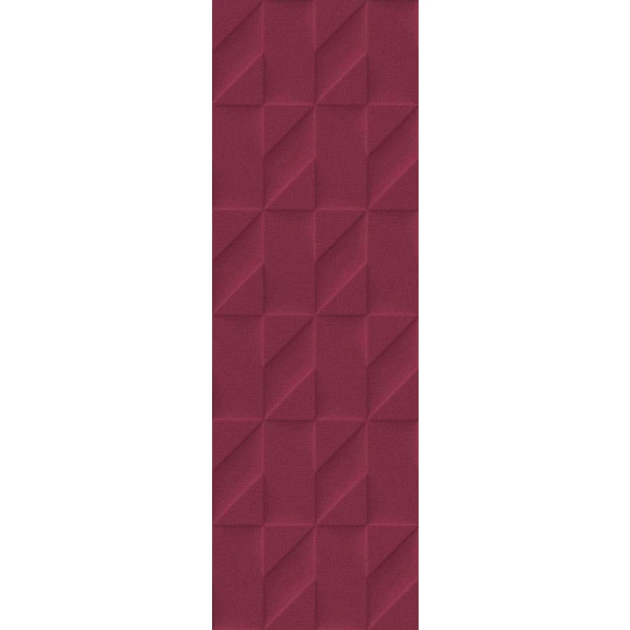 Плитка настенная Marazzi Outfit Red Struttura Tetris 3D красный 25x76 см