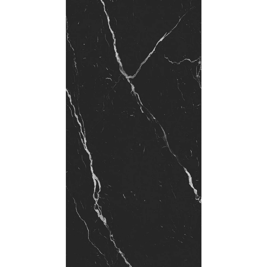 Керамогранит Seratonia Carving-Matt Black Marquina матовый черный 120х60 см