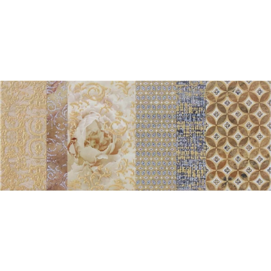 Плитка настенная Unicer Sublime Декор Rosa глянцевый черно-коричневый AC2514 58х23,5 см