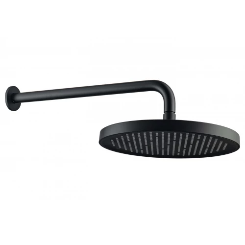 Верхний душ настенный Aquatek матовый черный AQ2080MB 260 мм