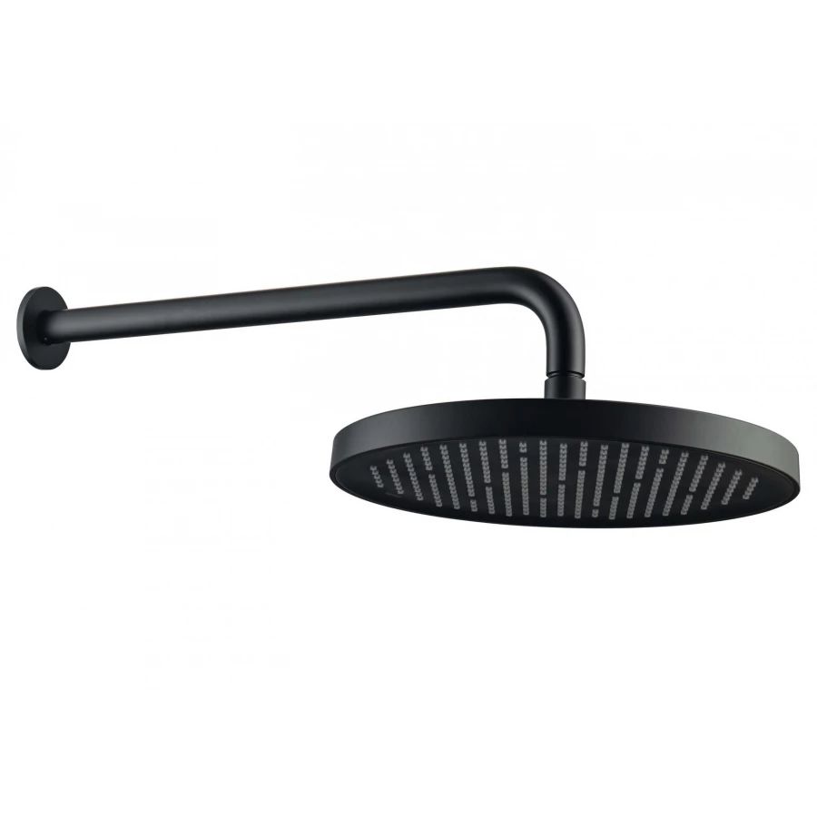 Верхний душ настенный Aquatek матовый черный AQ2080MB 260 мм