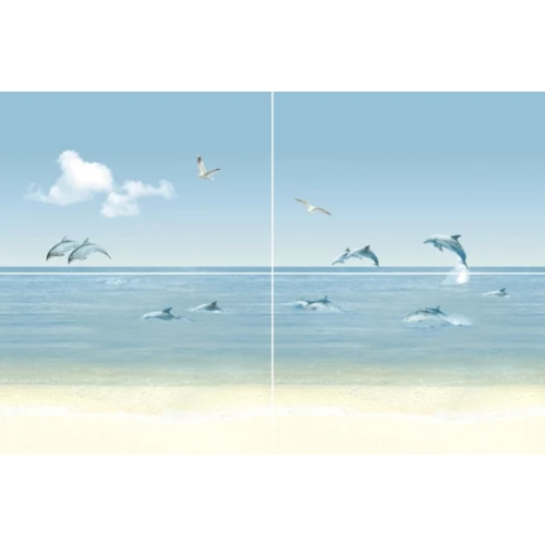 Панно Дельта Керамика Mauritius P4-2D138 из 4-х пл. Голубой 60х40 