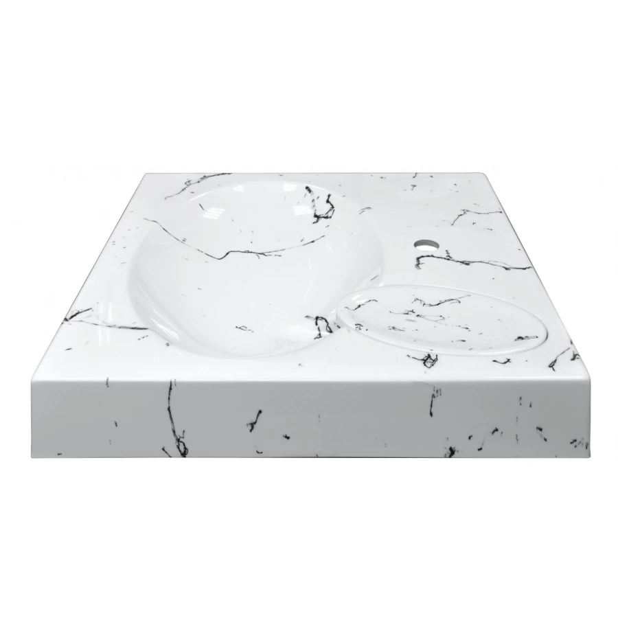 Раковина подвесная Azario Carmen белый мрамор CS00078503 60.5х60.2х8.5 см