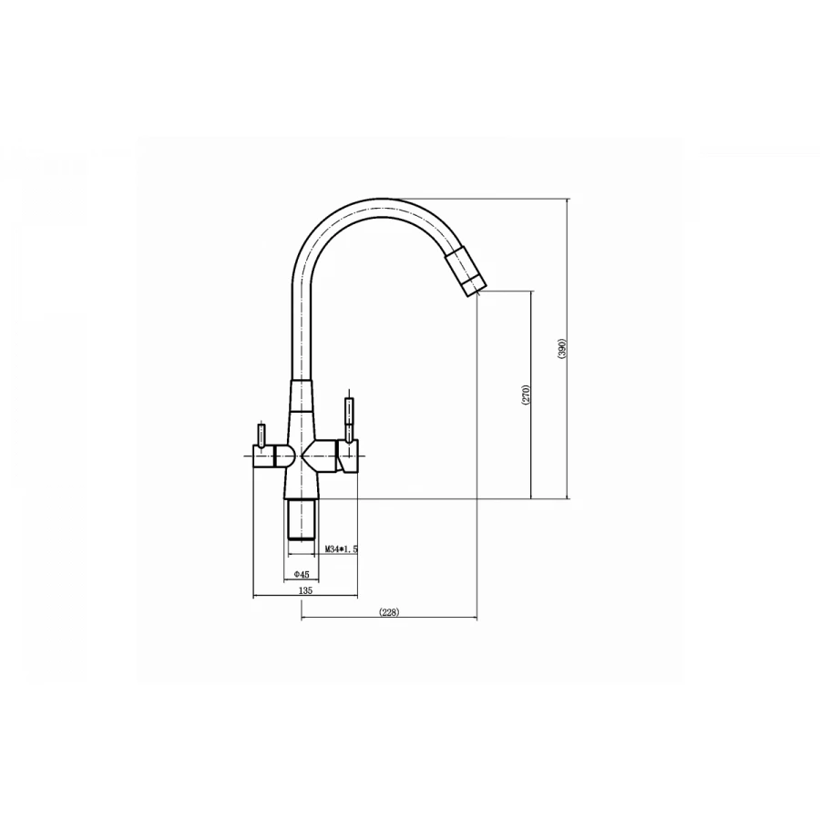 Смеситель для кухни под фильтр Fashun A54029-7