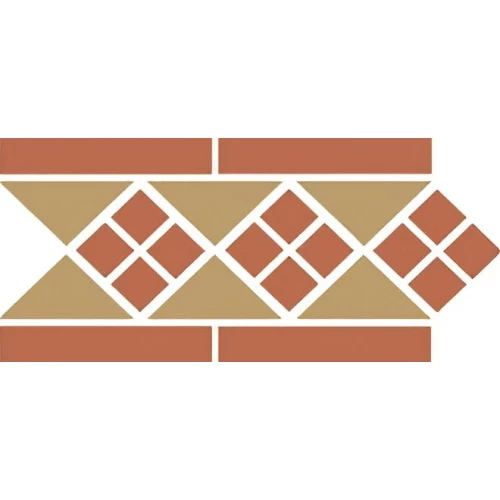 Керамогранит TopCer Оцтагон Бордер Витх 1 Стрип / Octagon Border With 1 Strip матовый бежевый LISBON1 B03/04 28х15 см