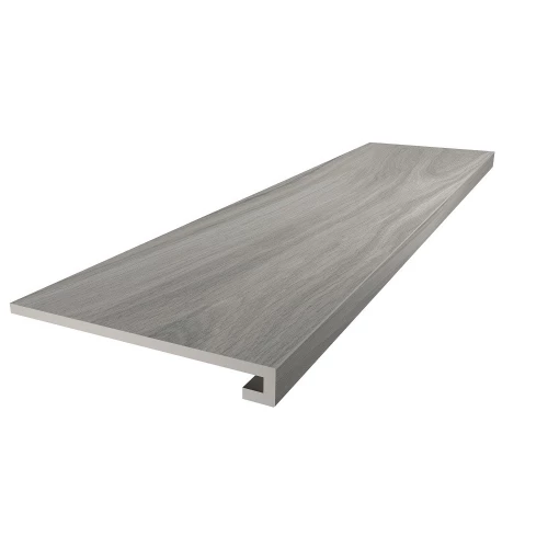 Ступень клееная из керамогранита Kerama Marazzi Монтиони матовая серая SG518720R/GCF 119,5х33 см