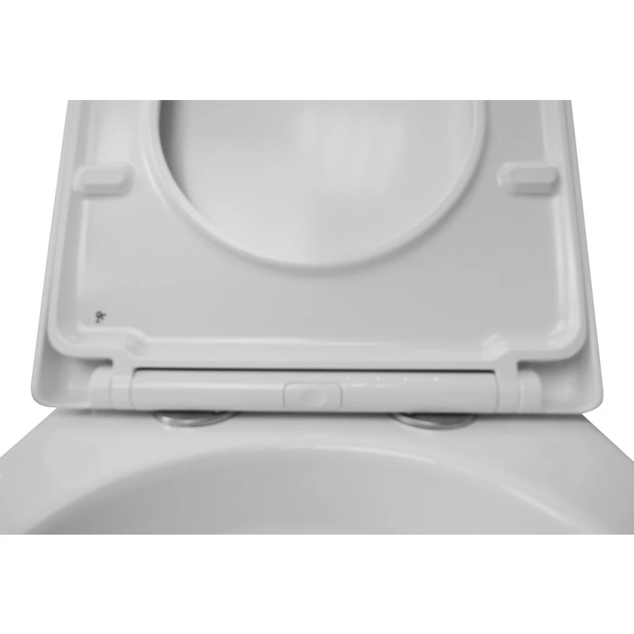 Унитаз подвесной Azario Fora безободковый с системой антивсплеск торнадо в комплекте быстросъемным с сиденьем микролифт AZ-0017-UQ1 52х36х41 см