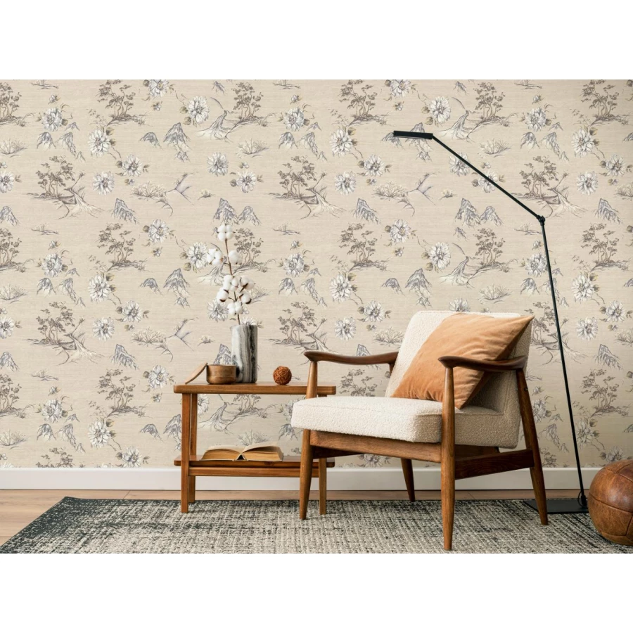 Обои флизелиновые Palitra Life Rusandi бежевые PL72434-12 1,06х10,05 м