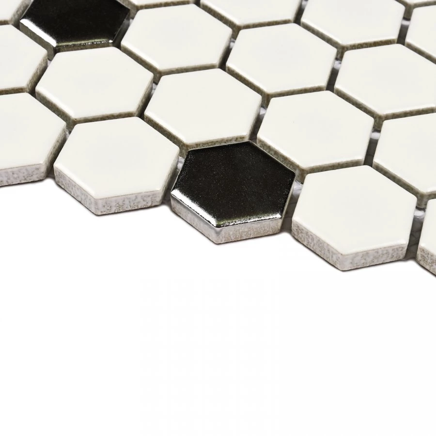 Мозаика Bonaparte Керамогранитная мозаика Babylon Silver matt 26х23 матовая серебряная 30х26 см