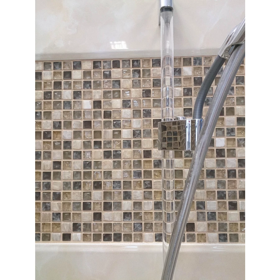 Мозаика из стекла и натурального камня Caramelle Mosaic Amazonas бежево-желтый 30,5x30,5 см