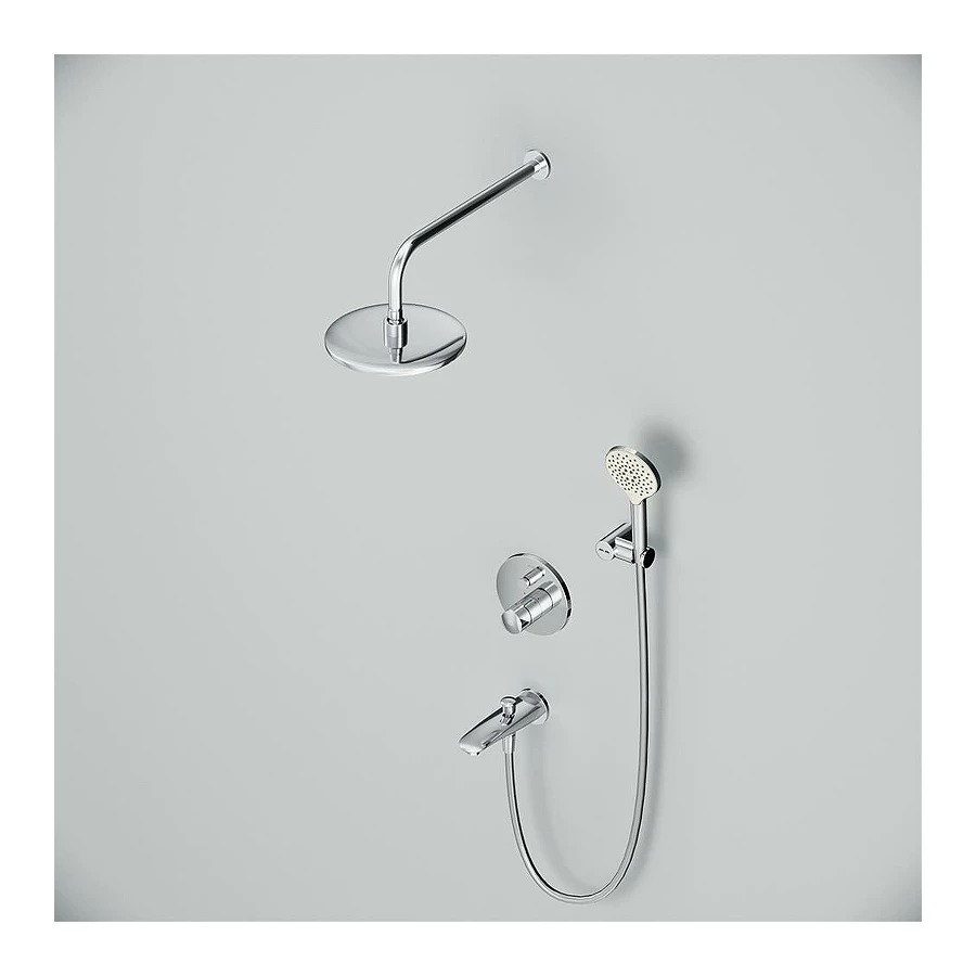 Смеситель для ванны и душа Am Pm X-Joy TouchReel верхний душ с держателем душевой набор и излив на ванну FP85A10020