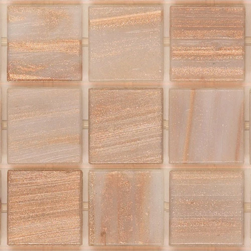 Мозаика стеклянная Trend Brillante Opale 220 тон 1 с авантюрином 2x2 на бумаге глянцевая бежевая Br220-1 31,6х31,6 см
