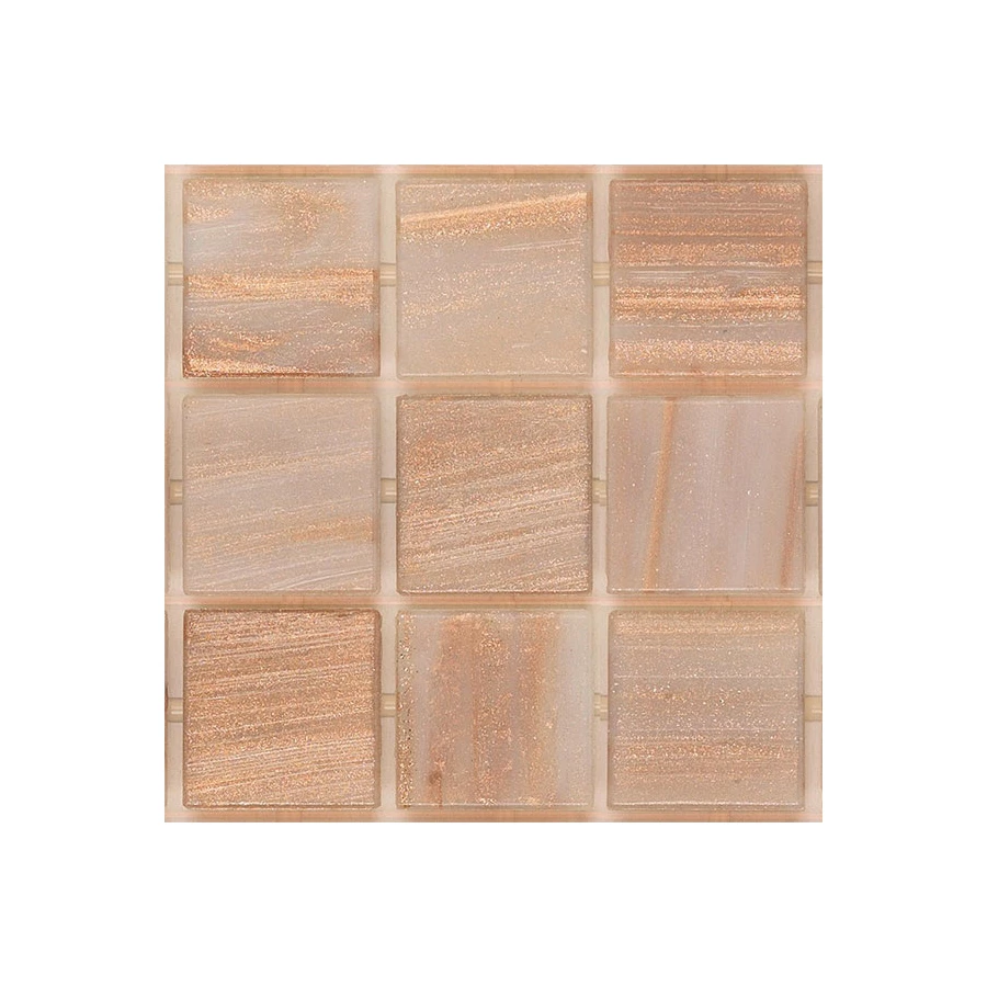 Мозаика стеклянная Trend Brillante Opale 220 тон 1 с авантюрином 2x2 на бумаге глянцевая бежевая Br220-1 31,6х31,6 см