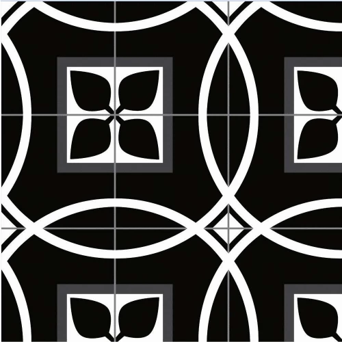 Керамогранит Staro Carpets Chester Matt матовый черно-белый 60х60 см