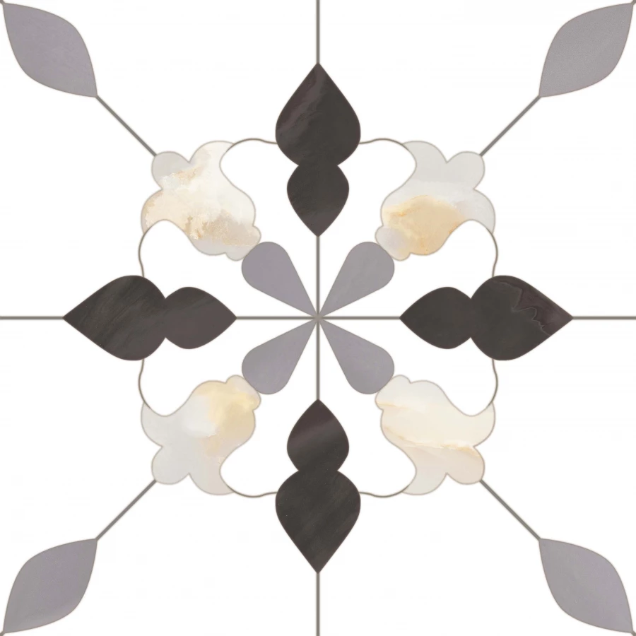 Керамогранит Monopole Aramis Carbon матовый многоцветный 18,7x18,7 см