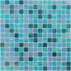 Стеклянная мозаика Caramelle Mosaic de Fontanges синий 32,7x32,7 см