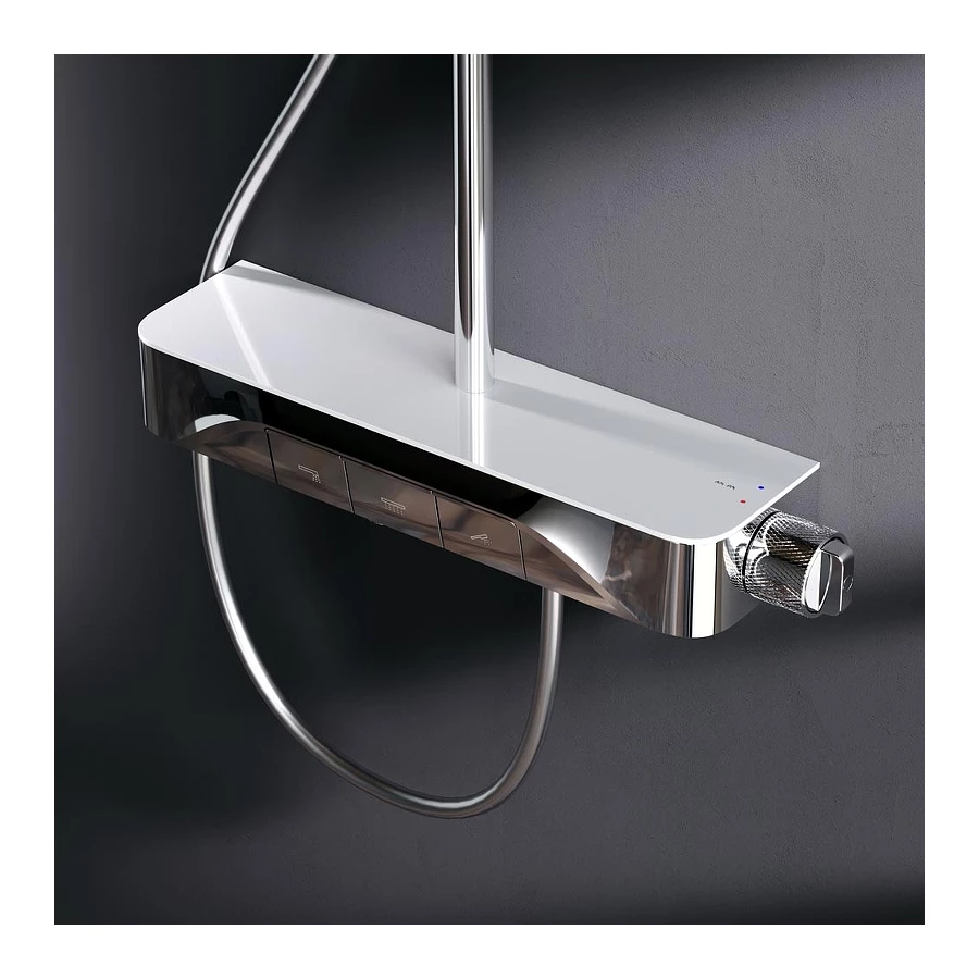 Душевая система Am Pm Func с ванно душевым смесителем полкой F078F700