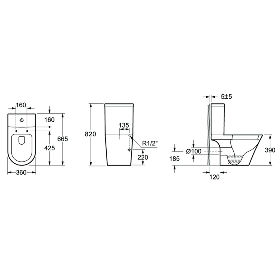 Чаша напольного унитаза Lavinia Boho Biore с выемкой 33042030