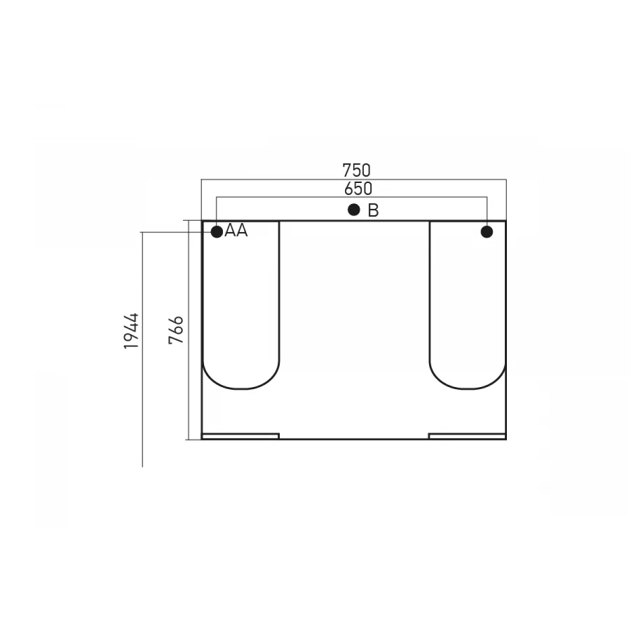 Зеркало-шкаф навесной с подсветкой MixLine Нептун-75 529468 75х76,6 см