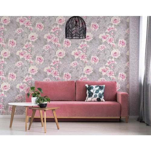 Обои флизелиновые Palitra Home HomeColor Allegra розовые HC71662-45 1,06х10,05 м