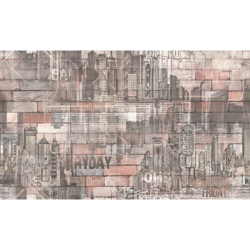 Обои флизелиновые Palitra Life Палитра Manhattan коричневые PL71814-25 1.06x10.05 м