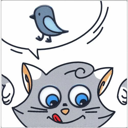 Декор Kerama Marazzi Кошки-Мышки Птичка NT\A134\5009 20х20 см