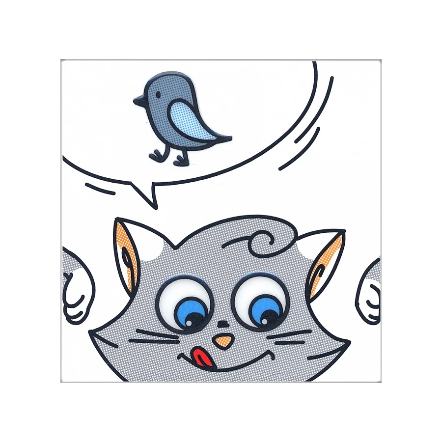 Декор Kerama Marazzi Кошки-Мышки Птичка NT\A134\5009 20х20 см