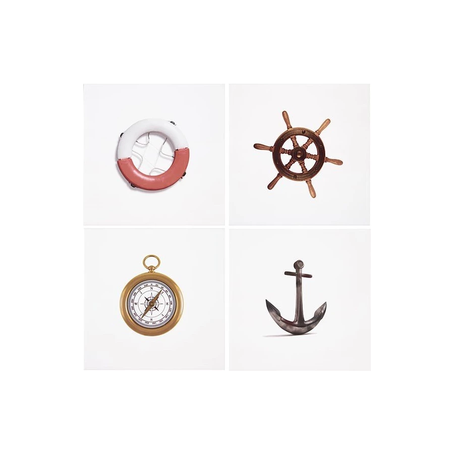 Плитка настенная Ape Ceramica Lord Decor Mix Marine Blanco глянцевая белая A019249 20х20 см