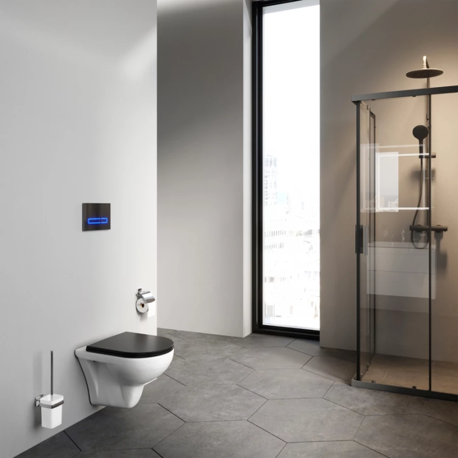 Унитаз Am Pm Gem подвесной FlashClean с сиденьем микролифт C901700SCmb