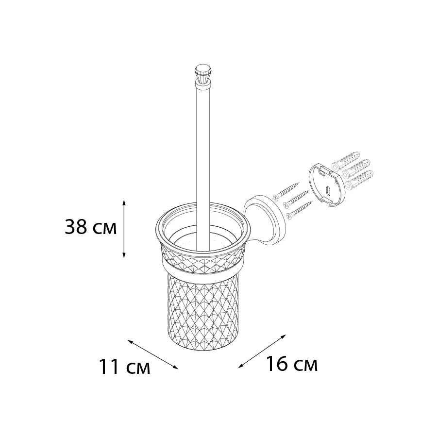 Ерш для туалета Sofita Crystal SF-35013