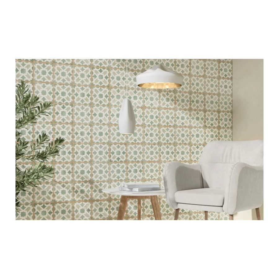 Керамическая плитка Harmony Peronda Casablanca Malik матовая оливковая 0278029421 12,5х12,5 см