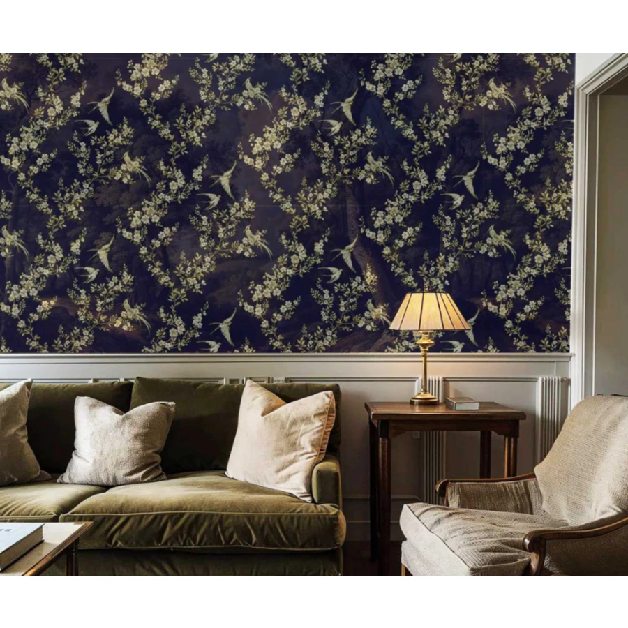 Обои флизелиновые Grandeco Reach&Cosy черные R191119 1,06х10,05 м