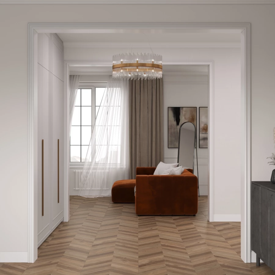 Wood Lux Walnut Chevron M