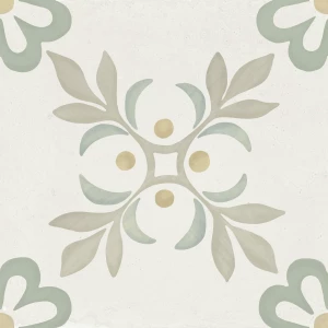 Керамогранит Harmony Peronda Llevant Taupe Garden LT матовый бело-зеленый 3386040464 22,3х22,3 см