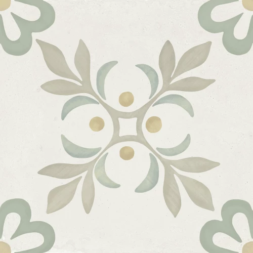 Керамогранит Harmony Peronda Llevant Taupe Garden LT матовый бело-зеленый 3386040464 22,3х22,3 см