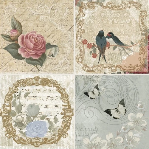 Декор Absolut Keramika Monocolor Milano Set Mei A 4pzs ABC0000144 10x10 см