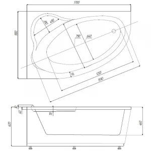 Ванна Aquatek Фиджи левая FID170-0000001 170х110 см