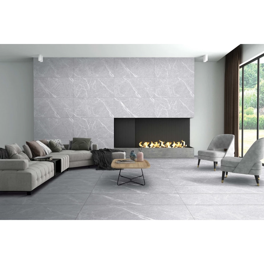 Керамогранит Realistik Sinai Bianco Sugar Carving серый 120х60 см