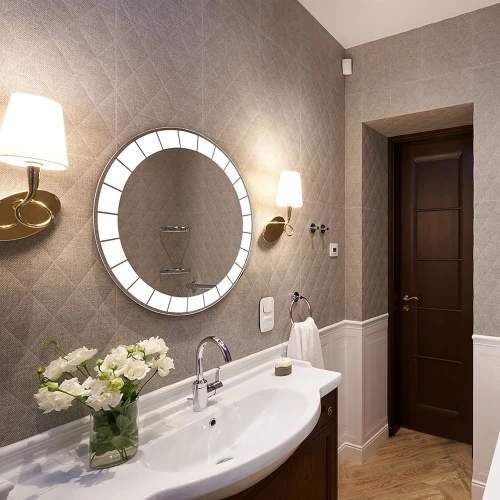 Зеркало Azario Пандора-S бесконтактный сенсор бегущая подсветка LED-00002788 d70 см