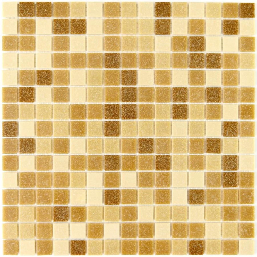 Мозаика Bonaparte Стеклянная мозаика Aqua 300 20х20 на бумаге полуглянцевая бежевая 32,7х32,7 см